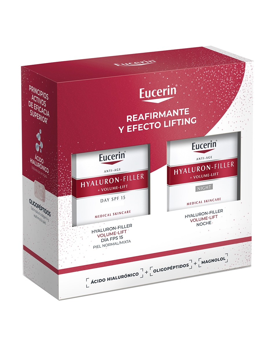 Estuche Regalo Antiedad Crema de Día FPS 15 Hyaluron-Filler + Volume-Lift Eucerin 1