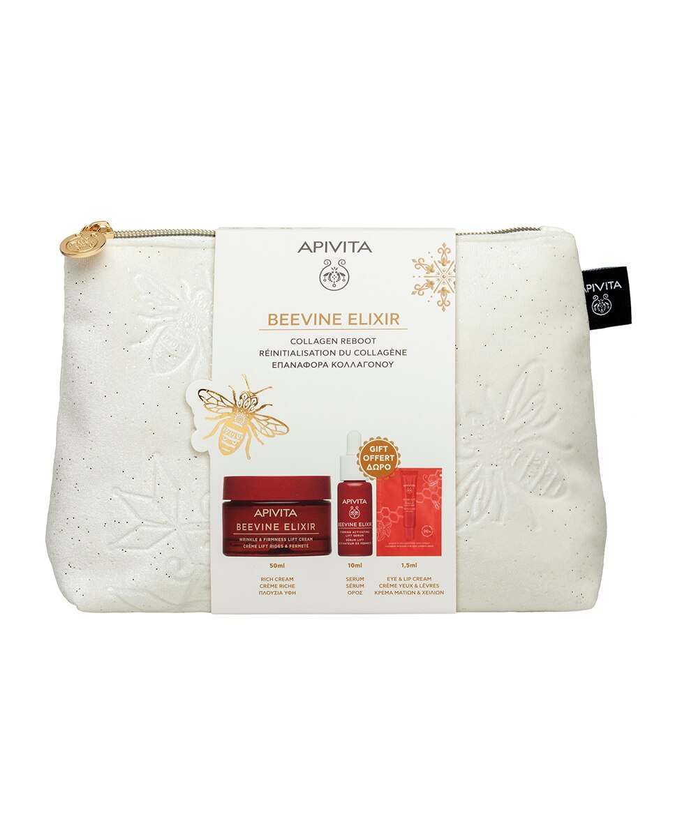 Estuche De Regalo Beevine Elixir Crema Lift Y Firmeza  Textura Rica Apivita 2