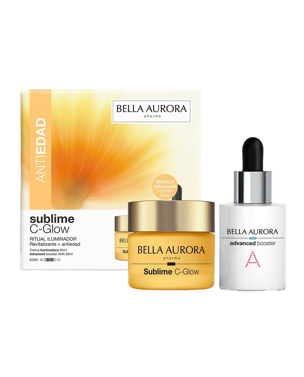 Bella Aurora - Pack Sublime C-Glow + Advanced Booster Aha · Ritual Iluminador, Revitalizante Y Antiedad Bella Aurora.