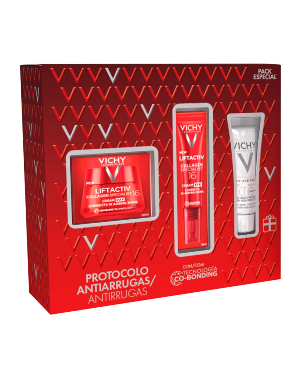 Cofre Liftactiv Collagen Specialist 16 Protocolo Antiarrugas Día y Noche Vichy 1
