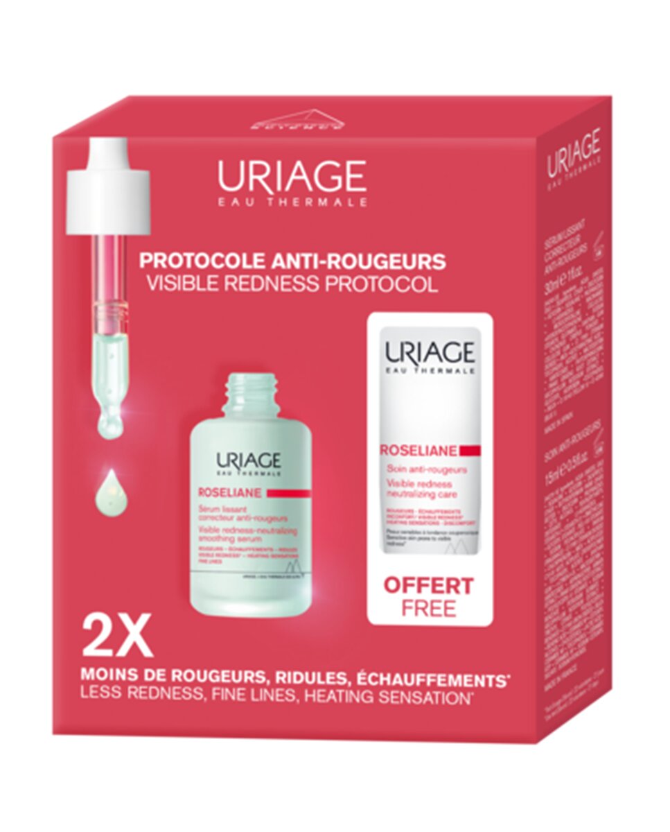 Imagen 0 de Kit Sérum 30ml + Tratamiento Antirojeces 15 ml Roseliane Uriage