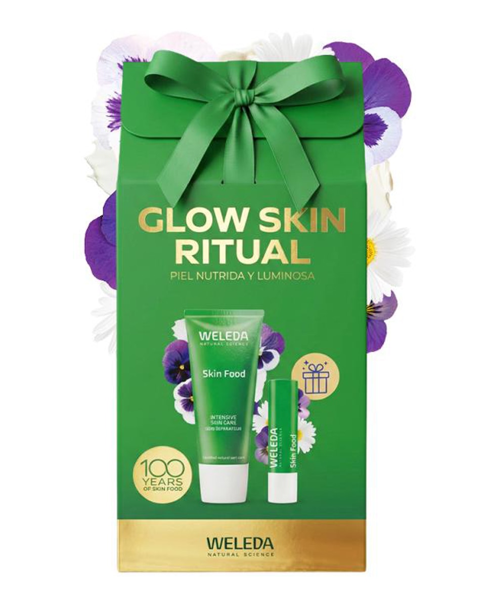 Glow Skin Ritual Pack Crema de Skin Food  + Lip Stick Skin food 2