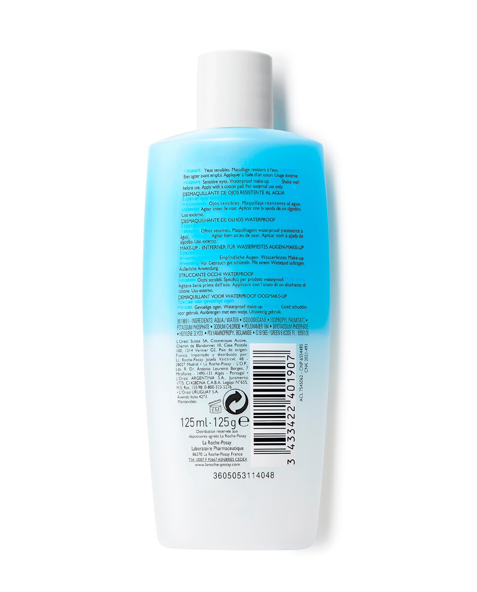 Imagen 3 de Desmaquillante Ojos Waterproof Bifásico Piel Sensible Respectissime 125 ml La Roche Posay - 125 ml