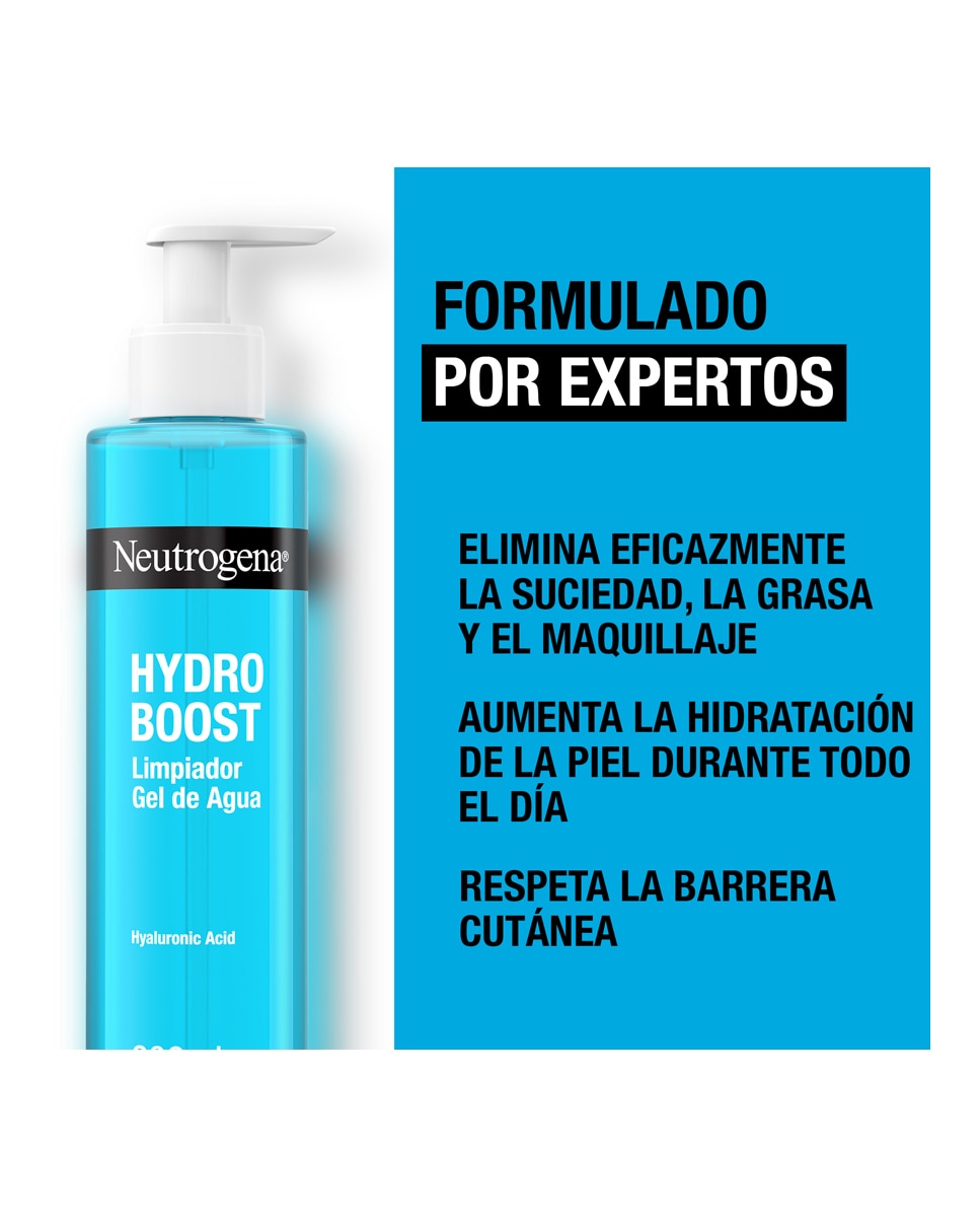 Gel de Agua Limpiador Facial Hydro Boost con Ácido Hialurónico para Pieles sensibles Neutrogena - 200 ml 6