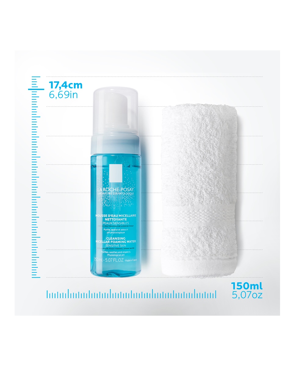 Espuma de Agua Micelar Desmaquillante y Limpiadora facial Physiologique Piel Sensible 150ml 150 ml La Roche Posay - 150 ml 4