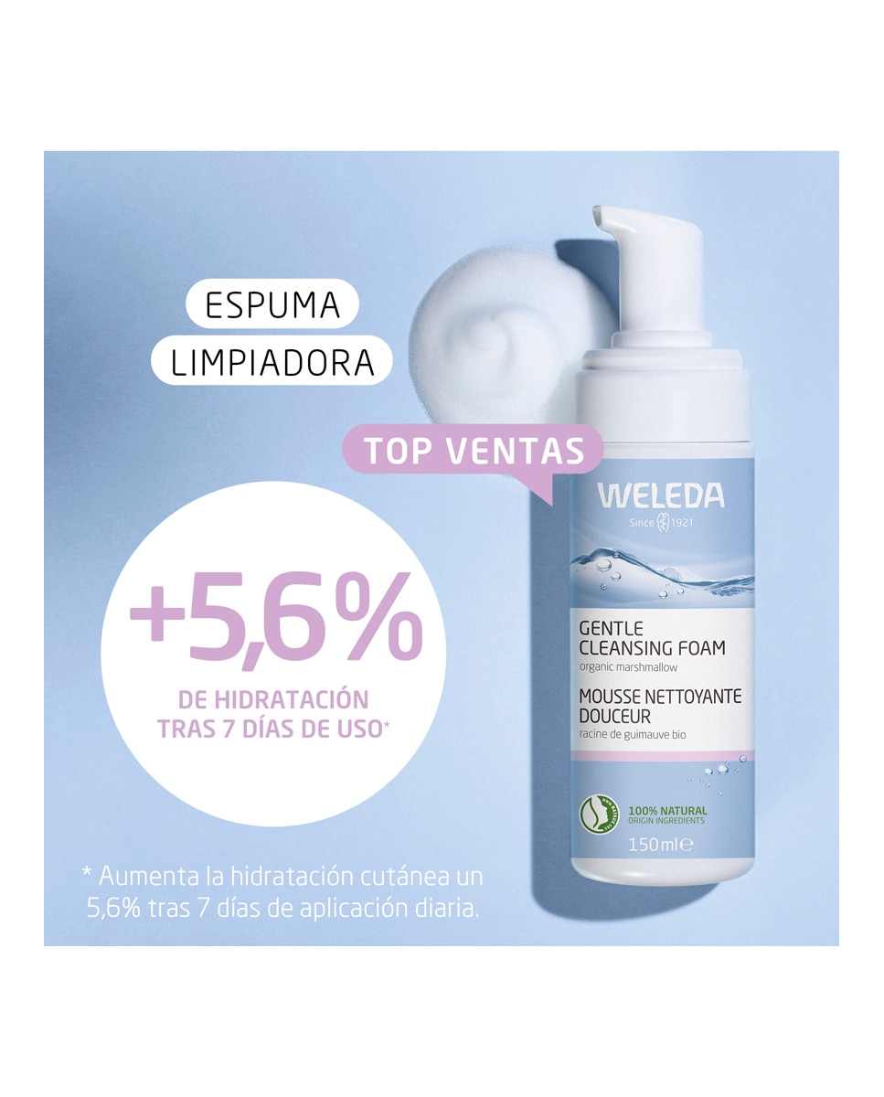 Espuma Limpiadora Suave 150 ml Weleda 6