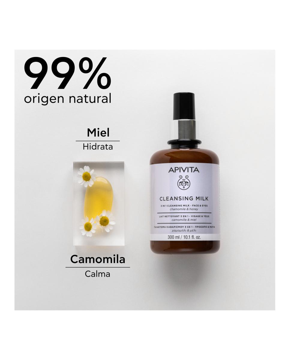 Apivita Leche Limpiadora 3en1 Rostro y Ojos - 300 ml 4