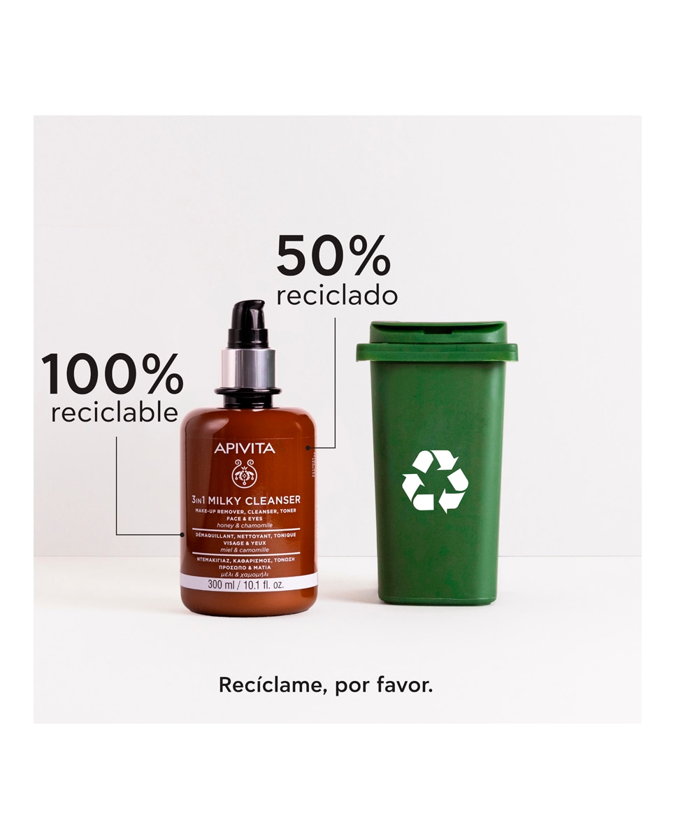 Apivita Leche Limpiadora 3en1 Rostro y Ojos - 300 ml 8