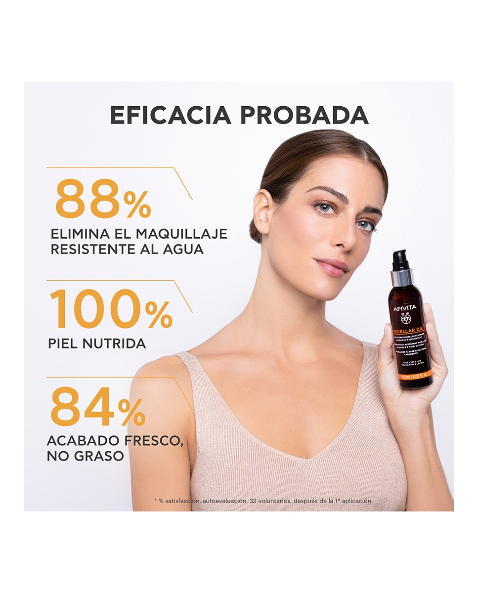 Limpiador micelar aceite-en-leche rostro, ojos y labios 150 ml Apivita - 150 ml 3