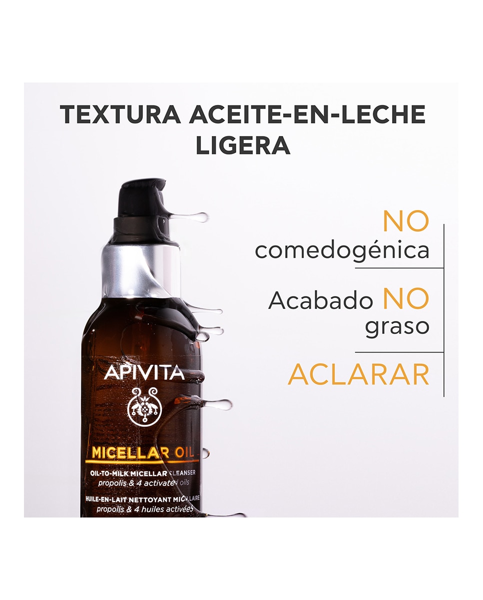 Limpiador micelar aceite-en-leche rostro, ojos y labios 150 ml Apivita - 150 ml 6