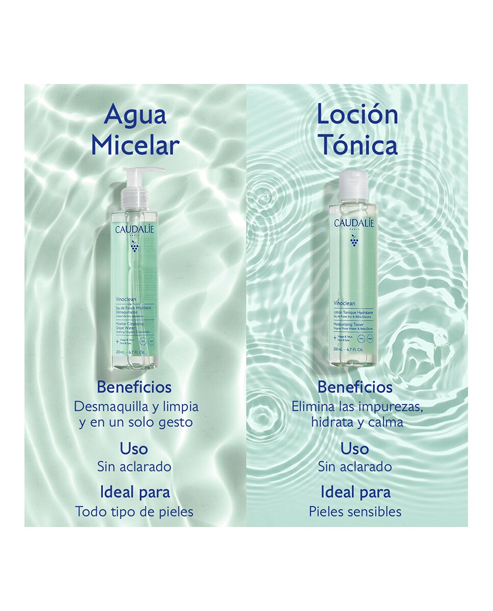 Imagen 9 de Loción Tónico Hidratante  400 ml Vinoclean Caudalie