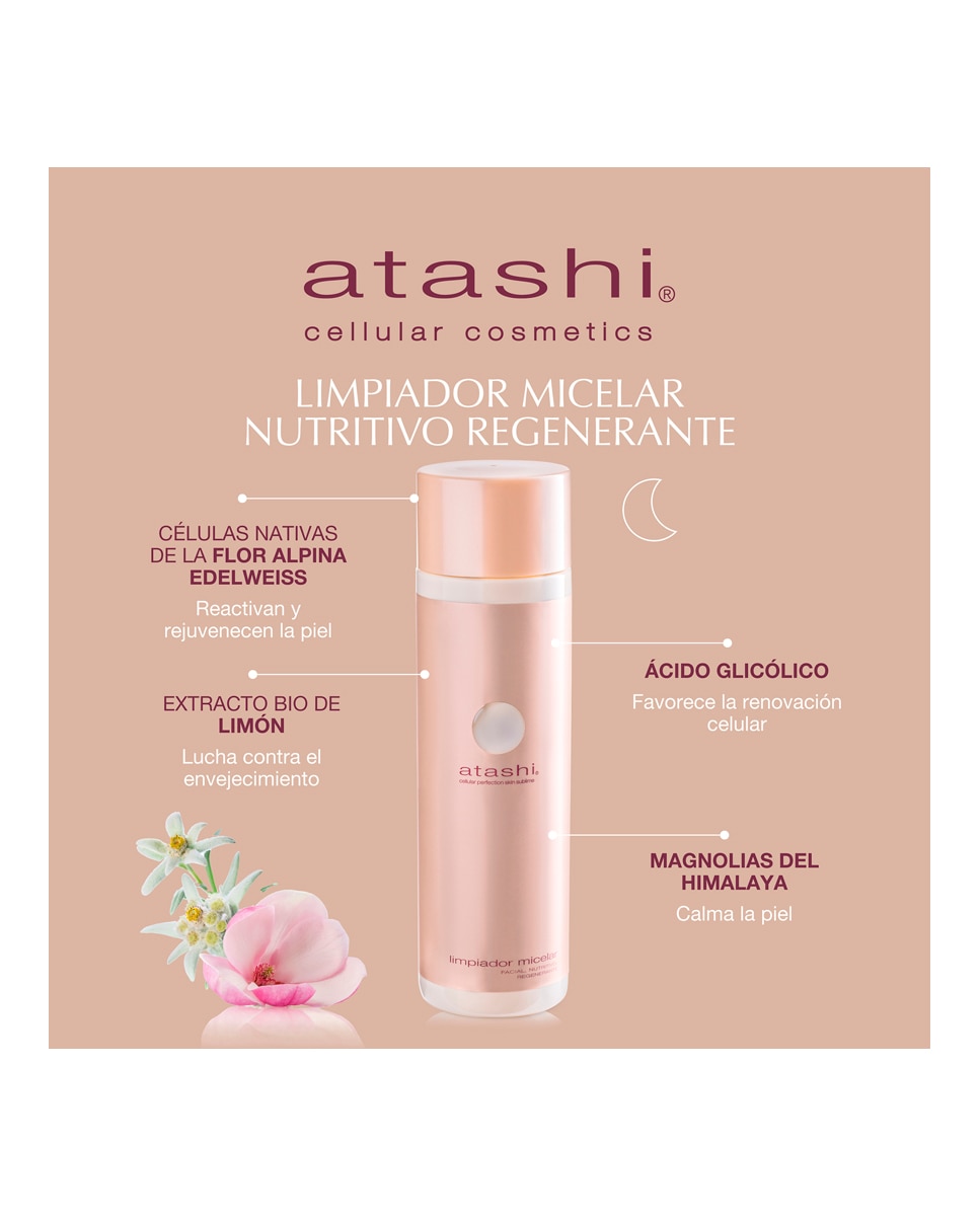 Limpiador Micelar Facial Nutritivo Firmeza Luminosidad Atashi - 250 ml 2