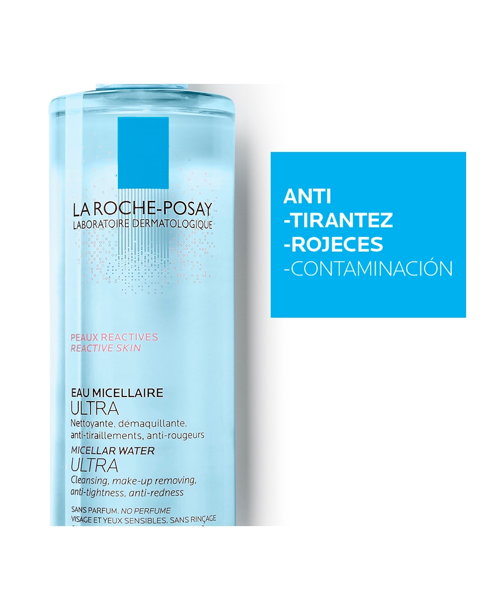 Imagen 2 de Agua Micelar Ultra Piel y Reactiva Physiologique 400 ml La Roche Posay - 400 ml