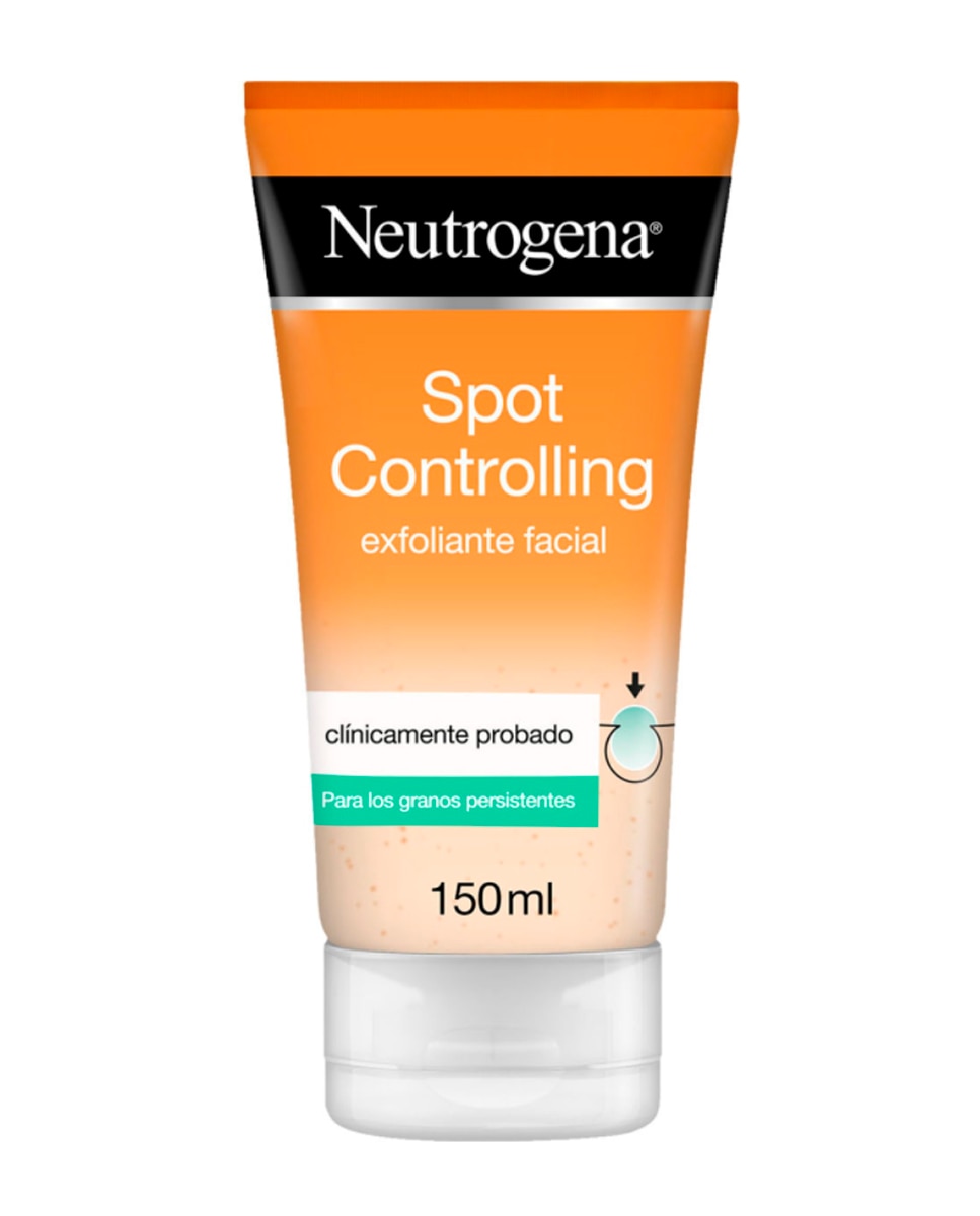 Neutrogena - Gel Exfoliante Facial Spot Controlling con Ácido Salicílico Piel Propensa al Acné Oil-Free 150 ml Neutrogena.