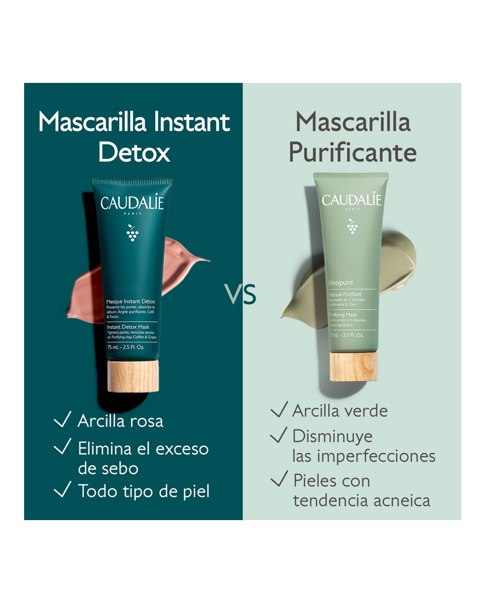 Mascarilla Detox Vinergetic Caudalie - 75 ml 7