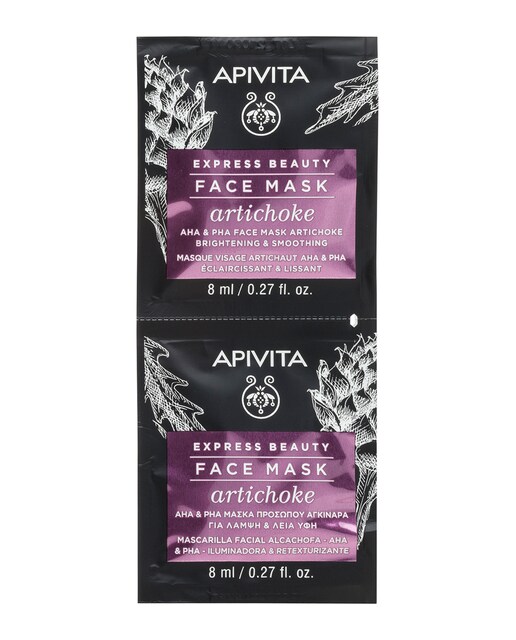 Mascarilla Facial Alcachofa Iluminadora Y Retexturizante Express Beauty  2*8 Ml Apivita