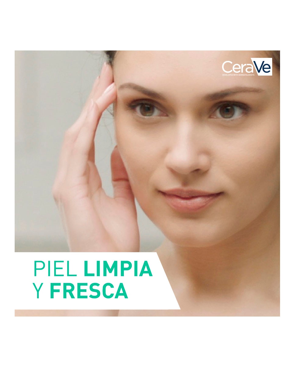 Gel Limpiador Espumoso Para Piel Normal y Grasa Enriquecido Con Ácido Hialurónico Y Niacinamida Cerave - 1 L 10