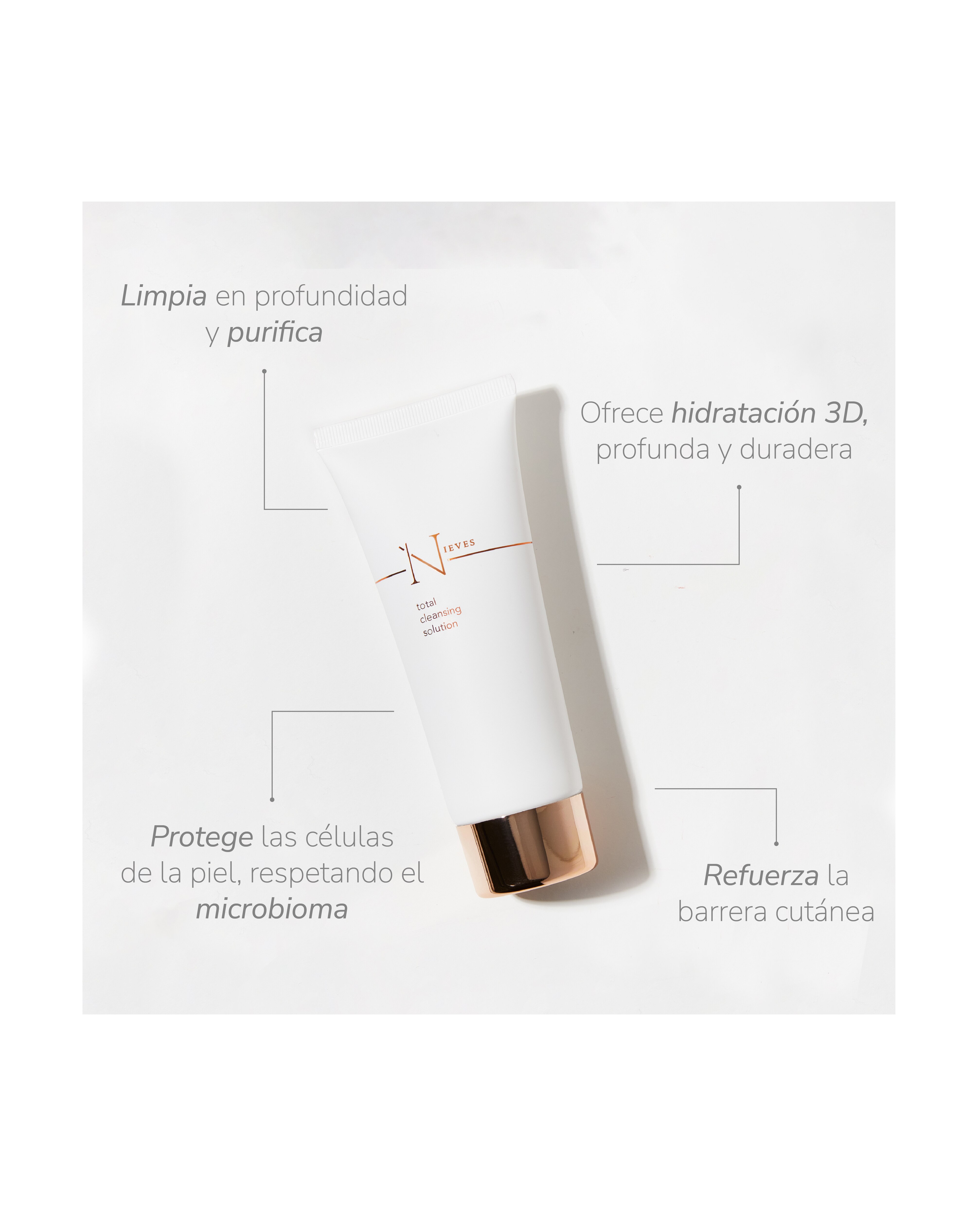 Gel limpiador purificante Total Cleansing Solution NIEVES by Nieves Álvarez - 100 ml 2
