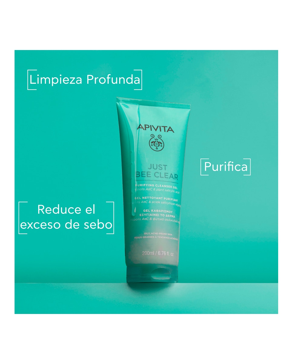 Gel limpiador purificante Just Bee Clear 200 ml Apivita - 200 ml 2