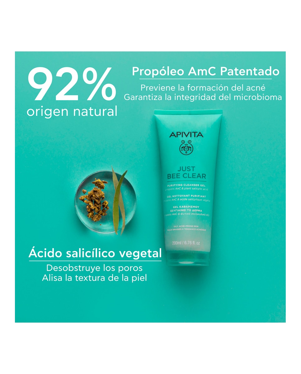 Gel limpiador purificante Just Bee Clear 200 ml Apivita - 200 ml 3