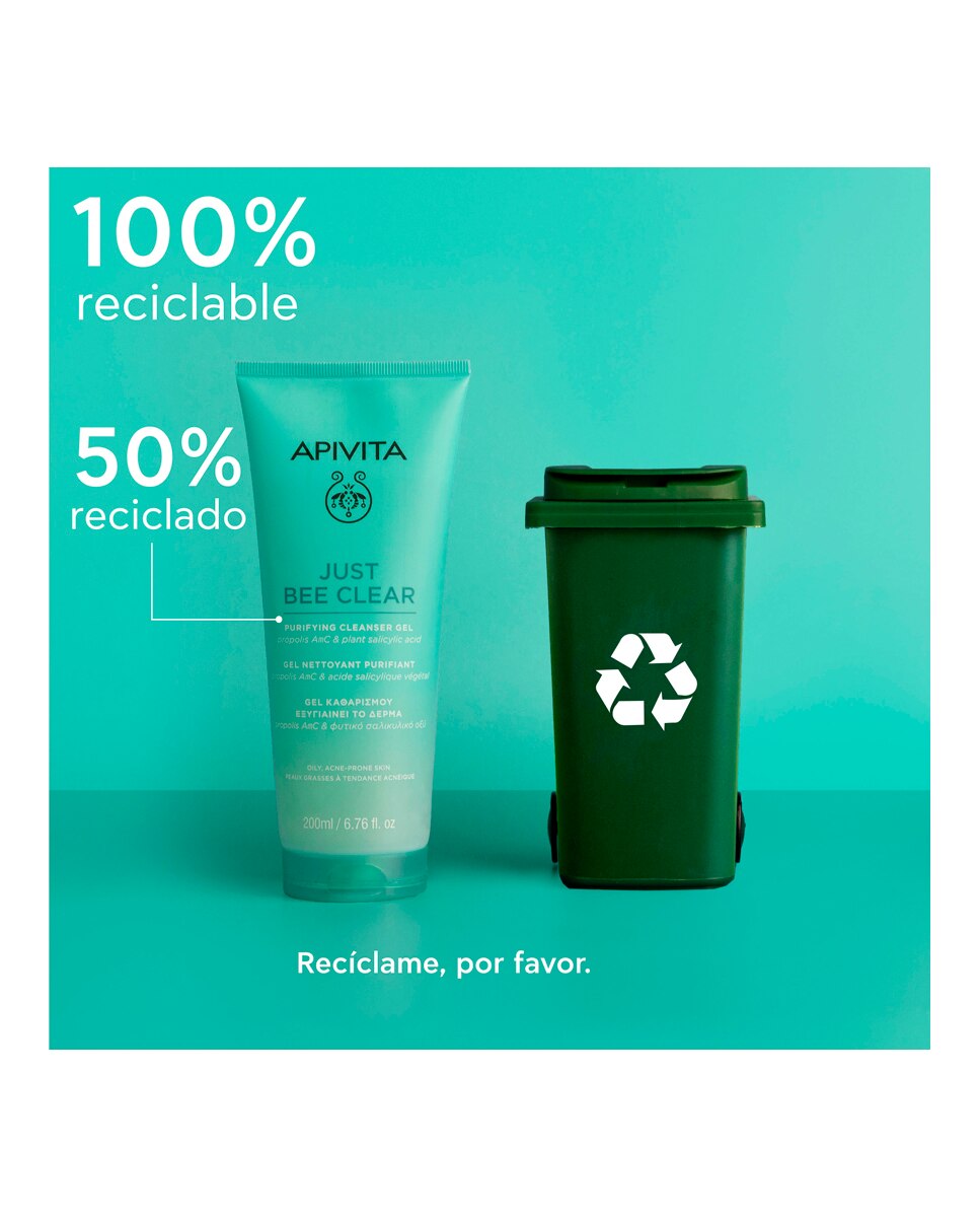 Gel limpiador purificante Just Bee Clear 200 ml Apivita - 200 ml 9