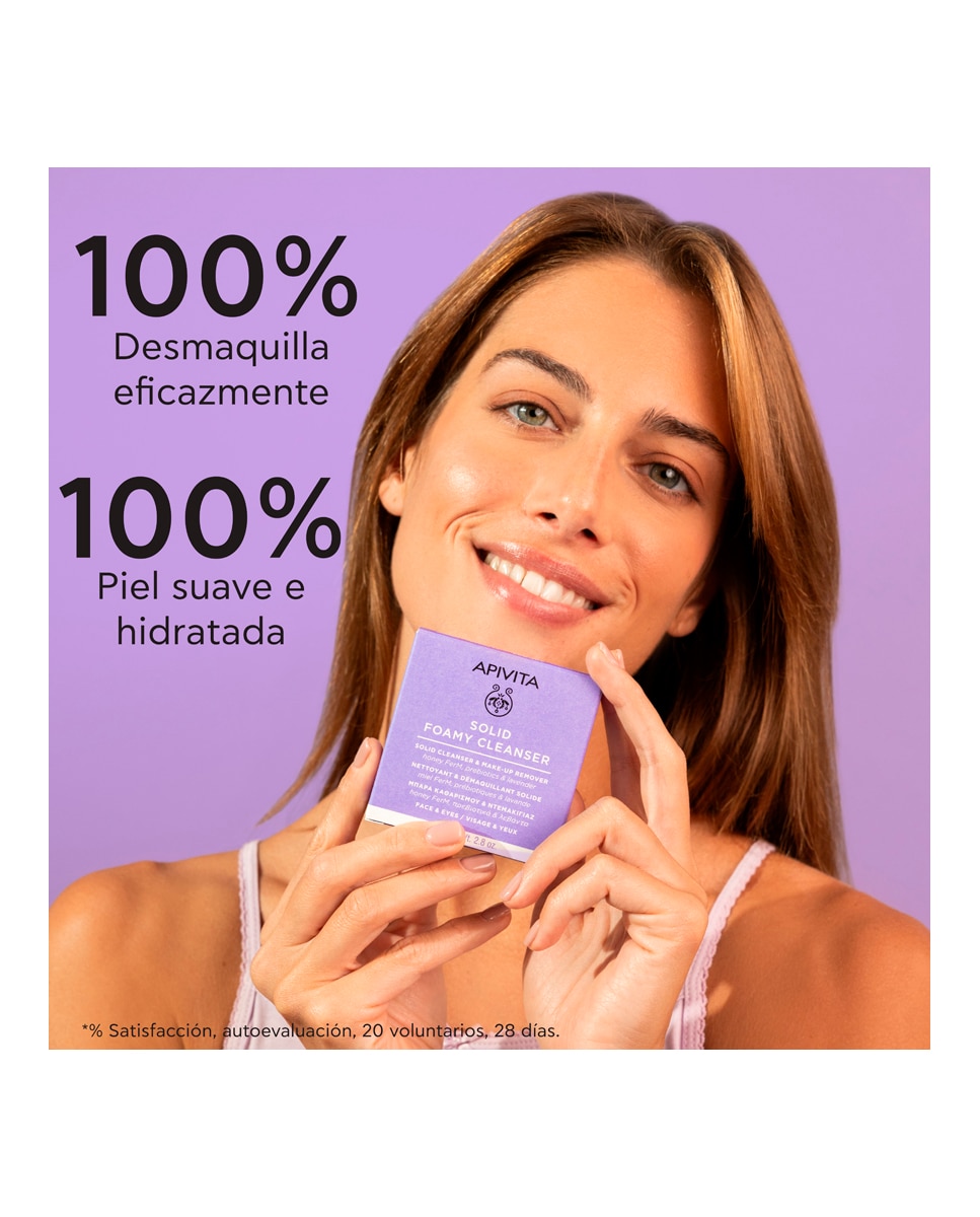 Desmaquillante Facial Sólido 80 g Apivita - 80 g 6