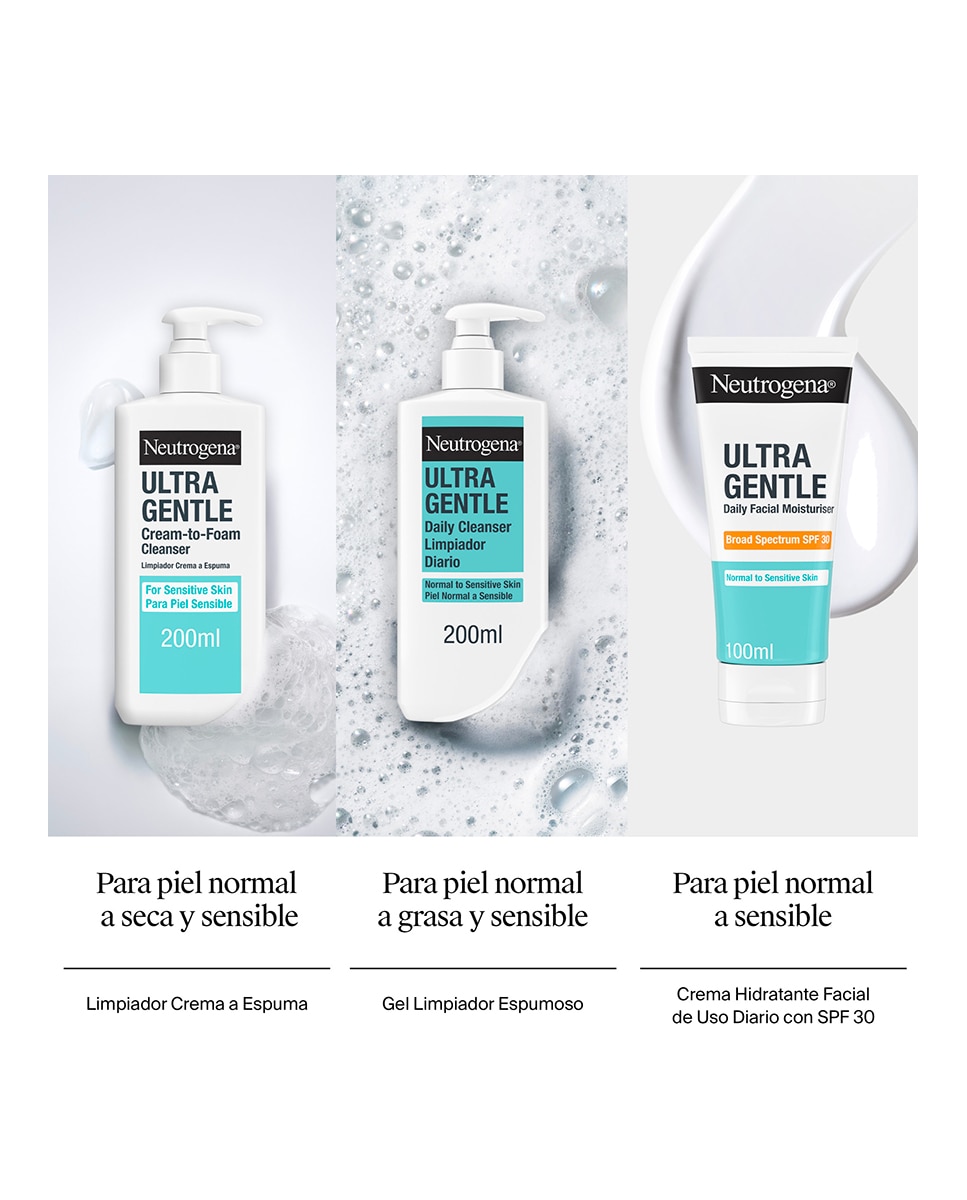 Neutrogena Ultra Gentle Gel Limpiador Facial Diario 200 ml Ultra Gentle Gel Neutrogena 3