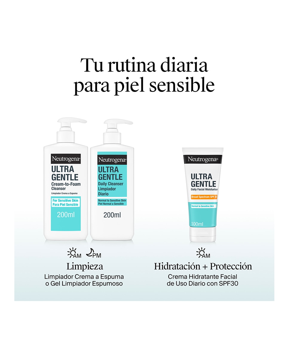 Neutrogena Ultra Gentle Gel Limpiador Facial Diario 200 ml Ultra Gentle Gel Neutrogena 4