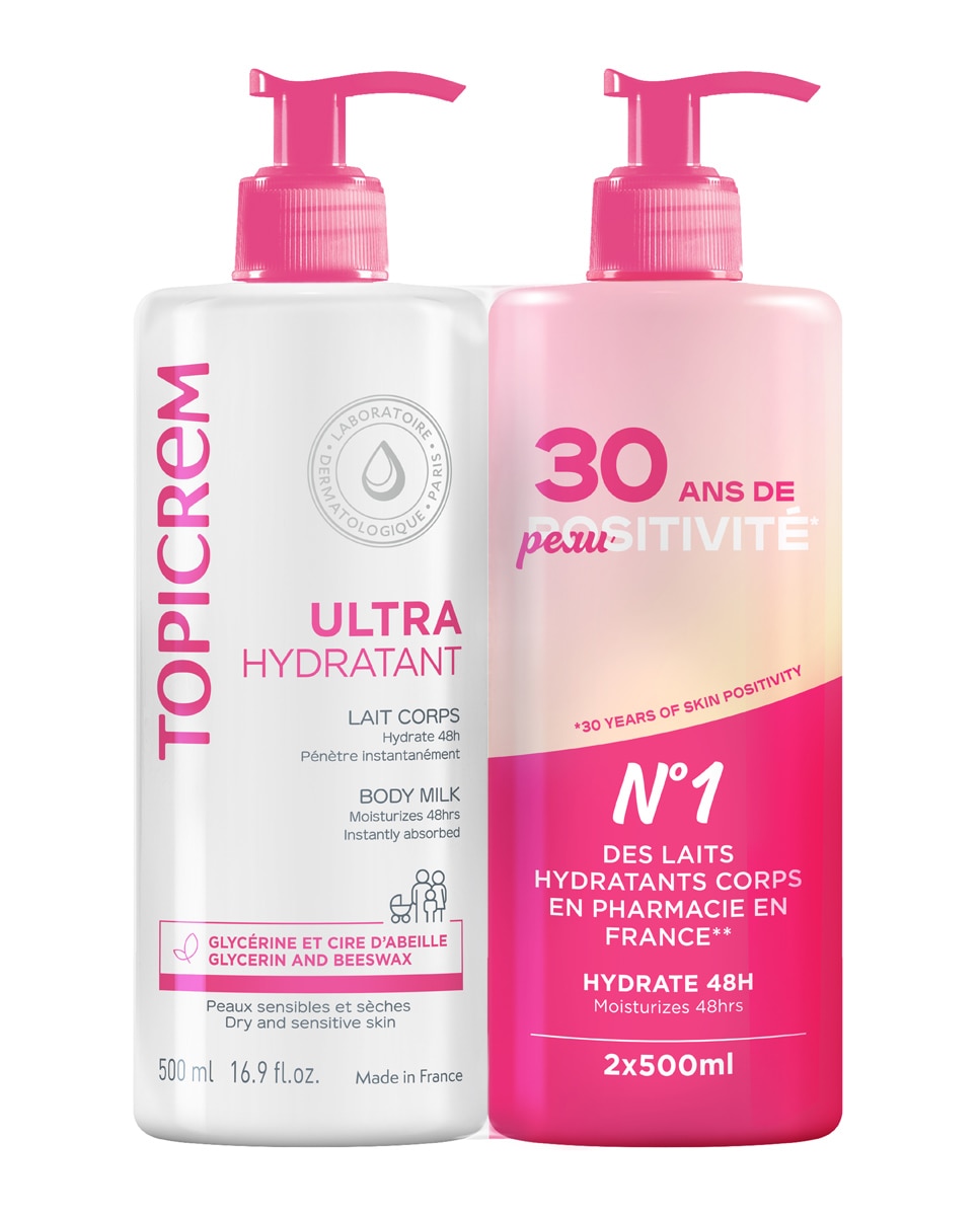 Topicrem - Pack dúo Leche Corporal Ultra Hidratante 2x500 ml Topicrem.