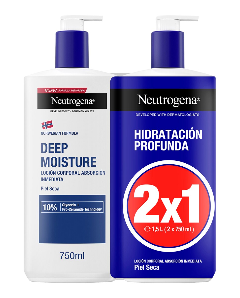 Loción de Absorción Inmediata Hidratación Profunda Fórmula Noruega Neutrogena 1