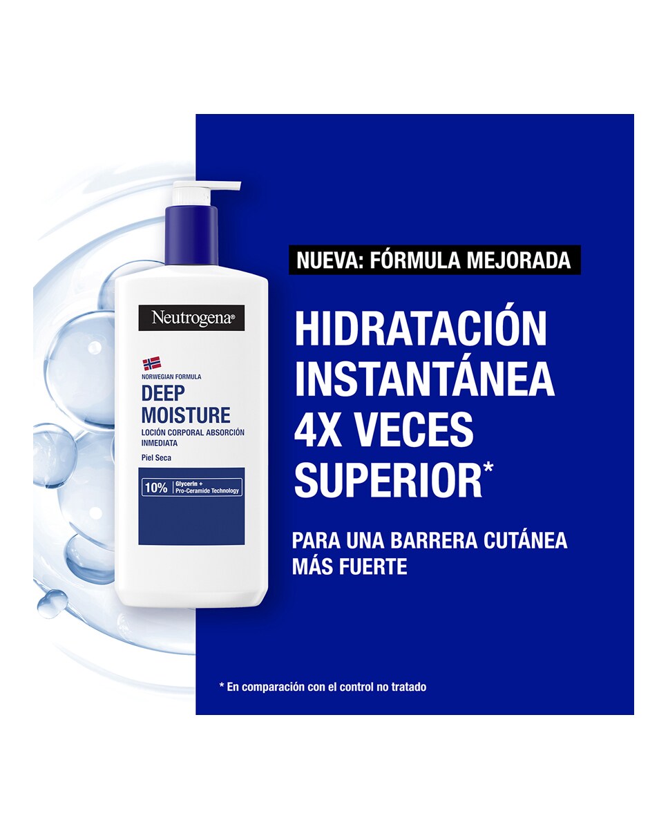 Loción de Absorción Inmediata Hidratación Profunda Fórmula Noruega Neutrogena 7