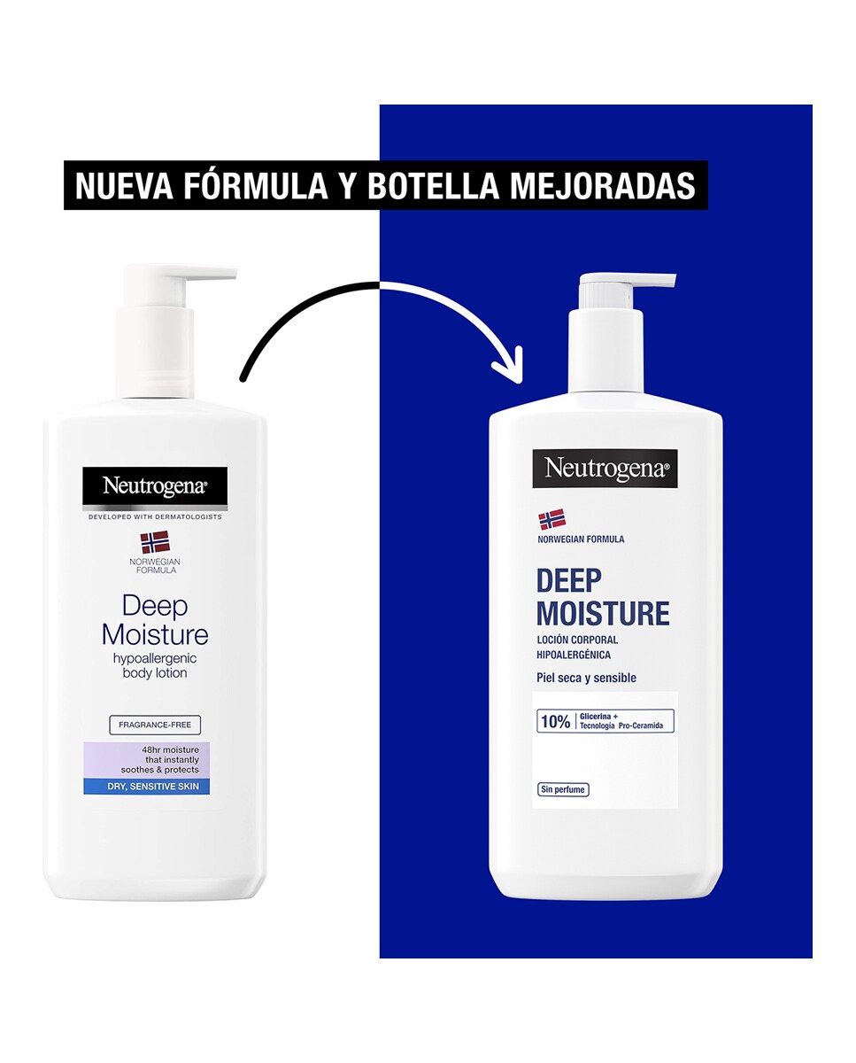 Loción Hipoalergénica Hidratación Profunda Fórmula Noruega Neutrogena 2