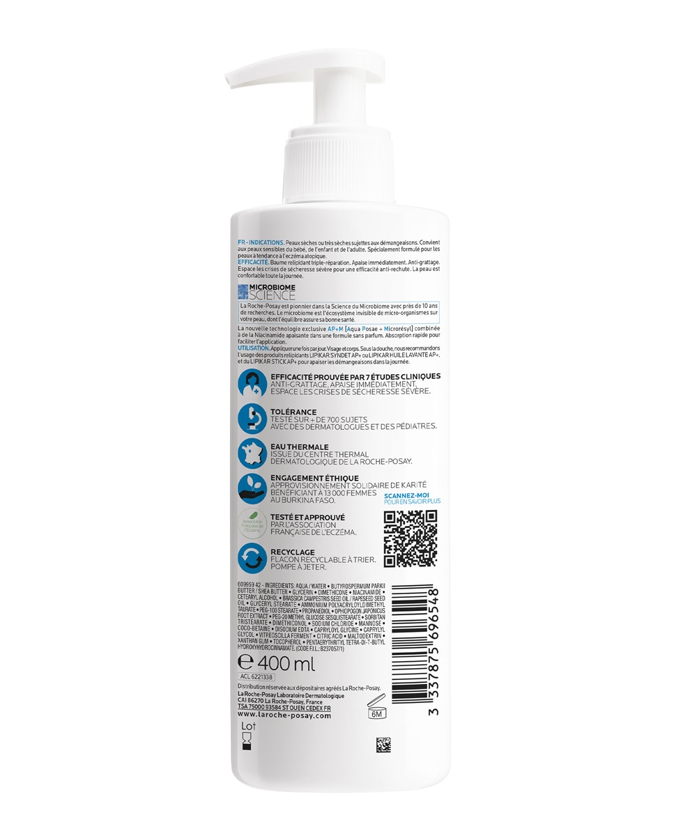 Bálsamo Emoliente Lipikar Baume AP+ M La Roche Posay - 400 ml 12
