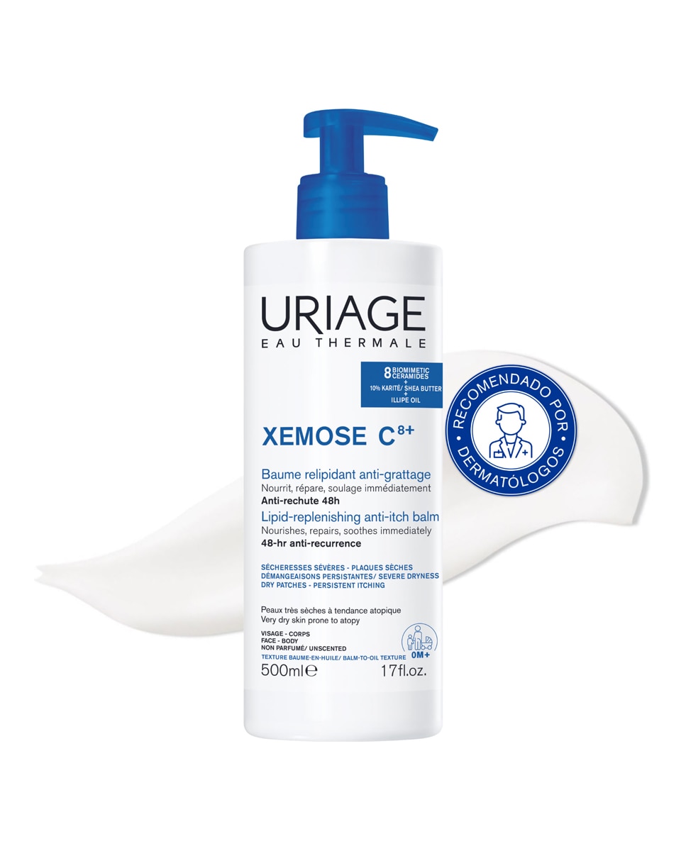 Imagen 2 de Bálsamo Relipidizante Anti-picor Xemose C8+ 500 ml Uriage - 500 ml