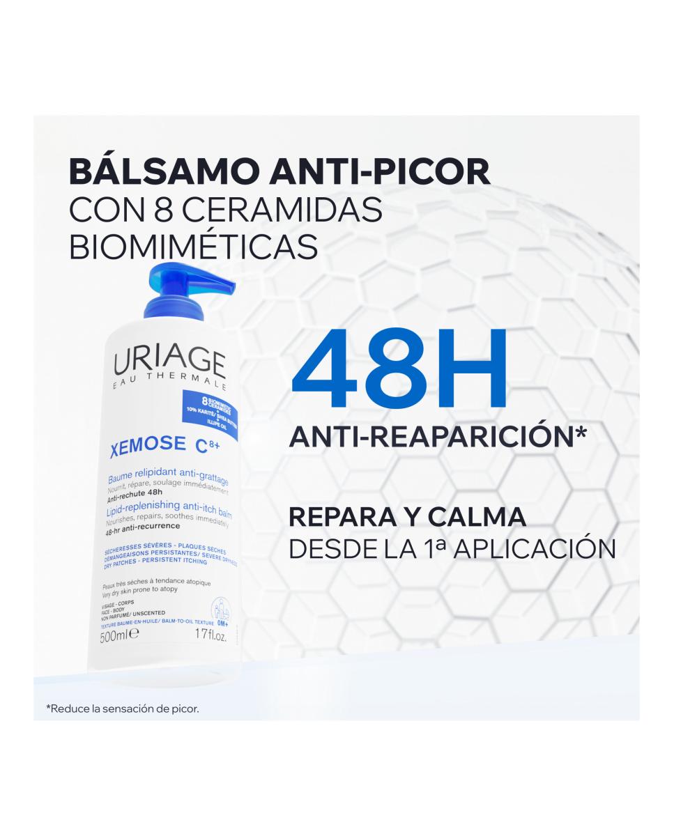 Imagen 3 de Bálsamo Relipidizante Anti-picor Xemose C8+ 500 ml Uriage - 500 ml