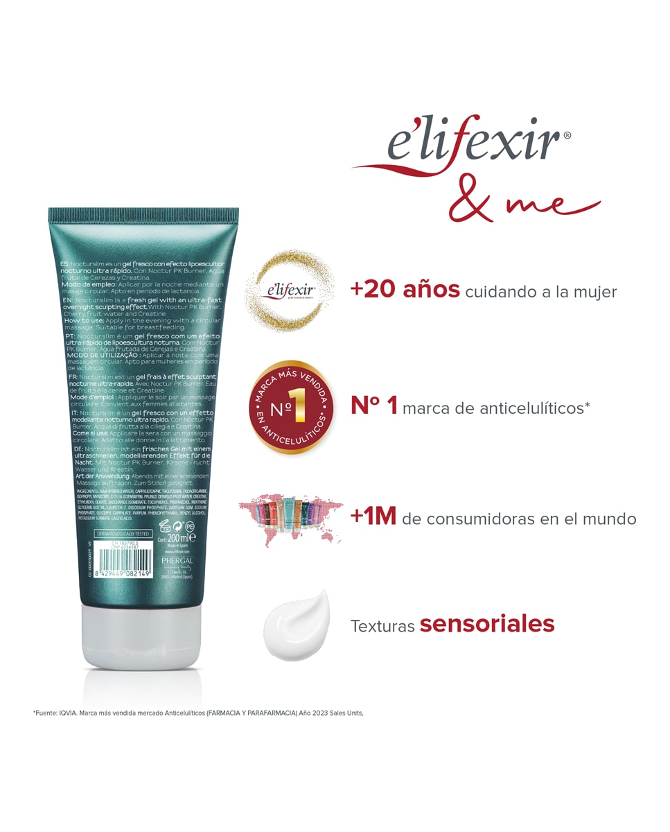 Gel Anticelulítico Intensivo Reductor Noche Elifexir Nocturslim Elifexir - 200 ml 10