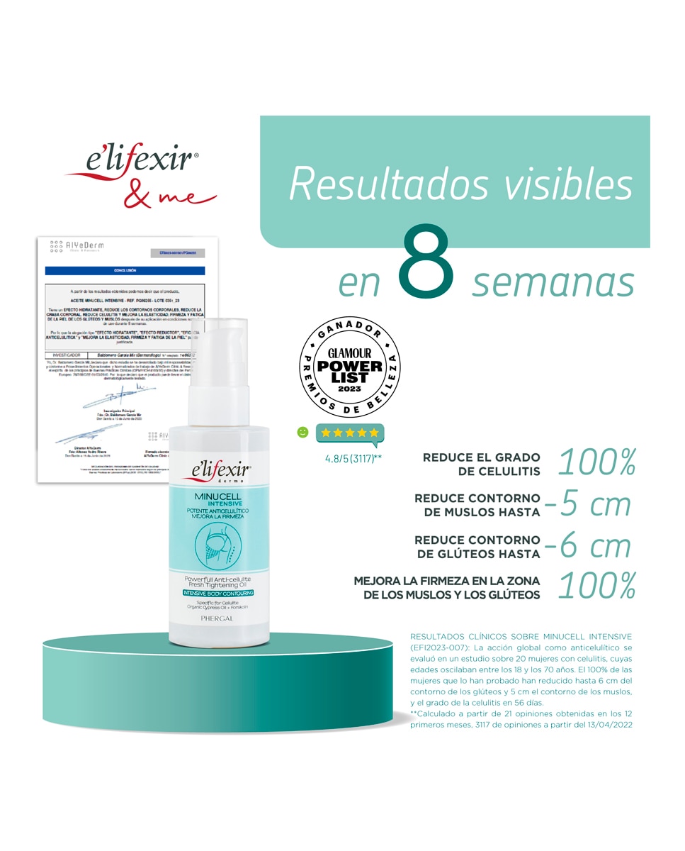 Aceite Anticelulitico Reductor Intensivo Elifexir Minucell Intensive 100 ml Elifexir - 100 ml 8