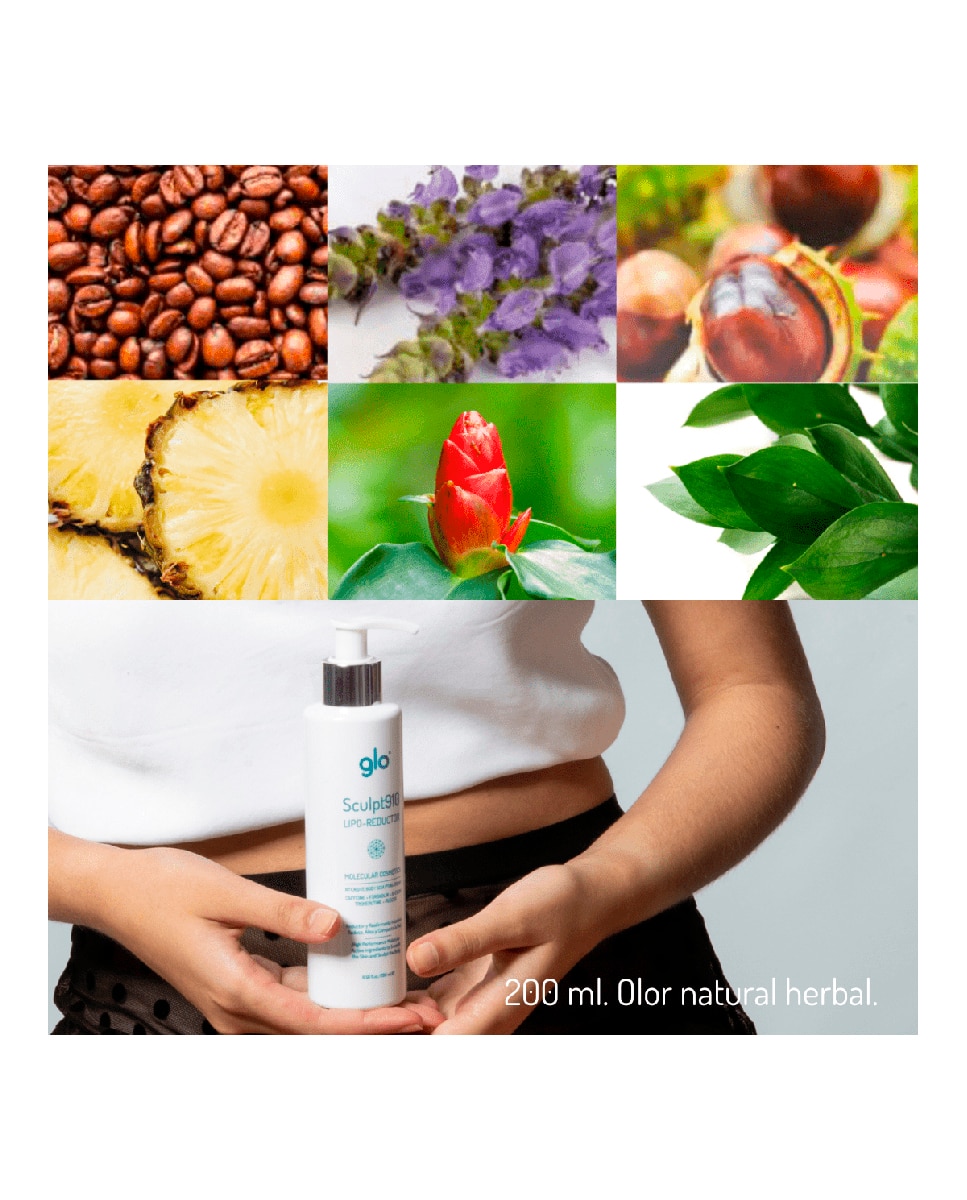 Crema corporal anticelulítica reductora intensiva Sculpt910 Glo - 200 ml 4