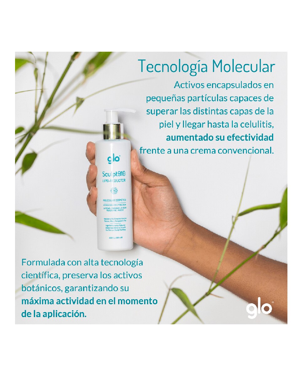 Crema corporal anticelulítica reductora intensiva Sculpt910 Glo - 200 ml 7