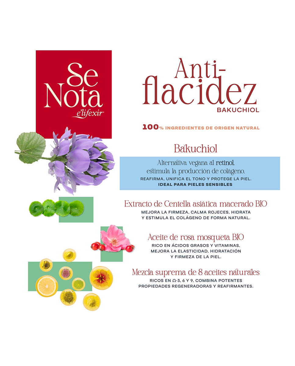 Imagen 7 de Aceite Corporal Bakuchiol Antiedad 100 ml Elifexir - 100 ml