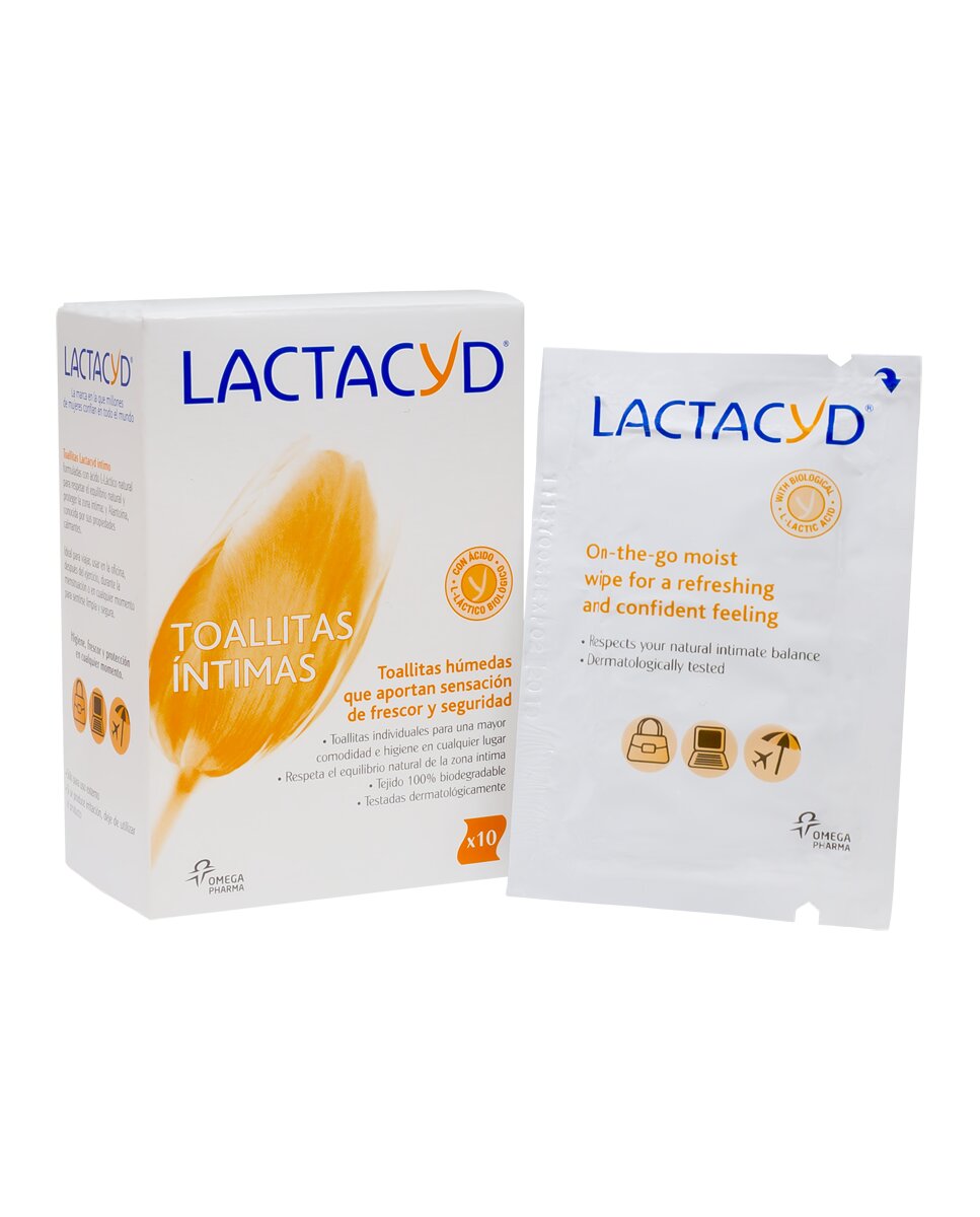 Toallitas húmedas individuales Higiene Íntima diaria Lactacyd 2