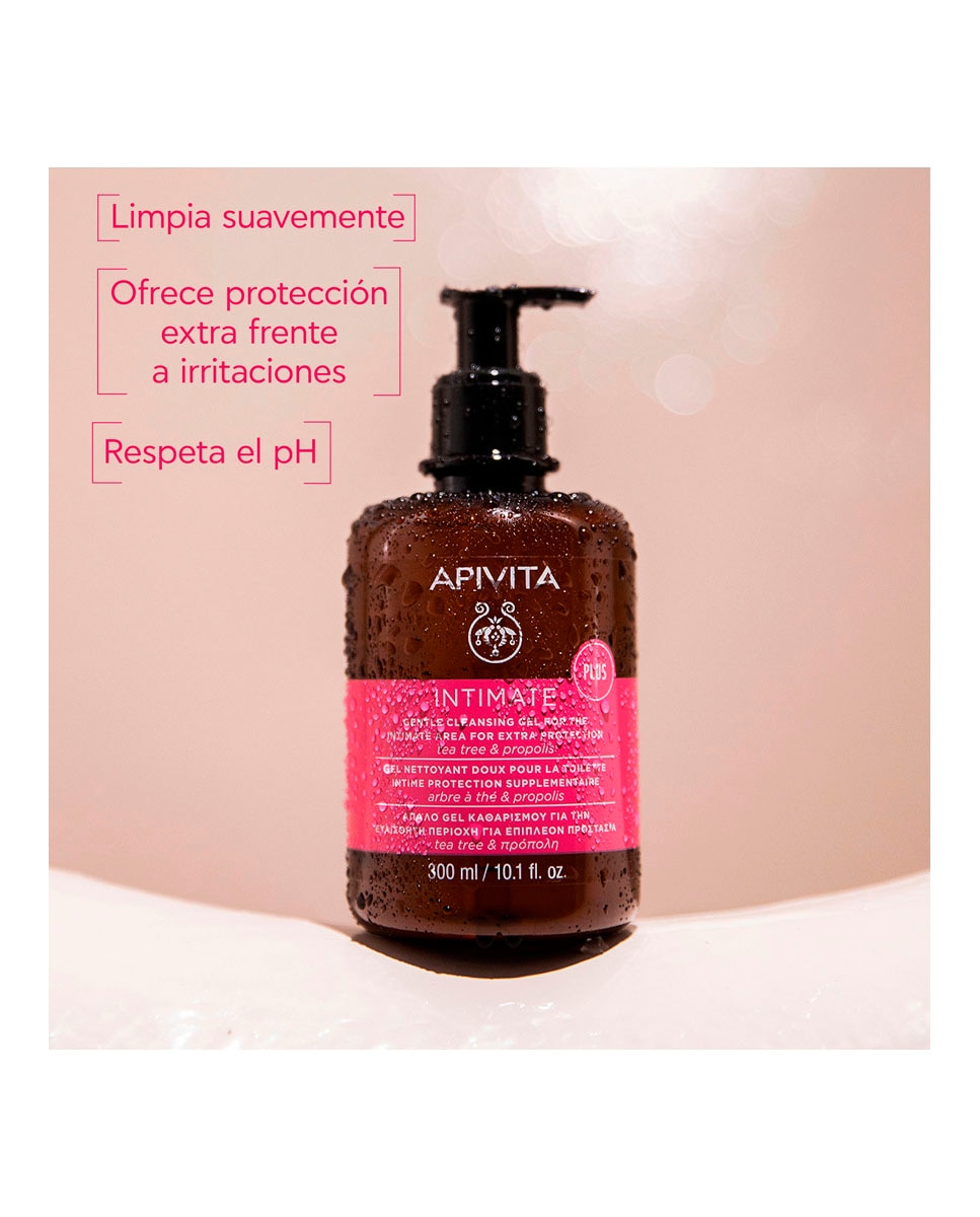 Gel Suave Higiene Íntima Protección Extra Apivita - 300 ml 2