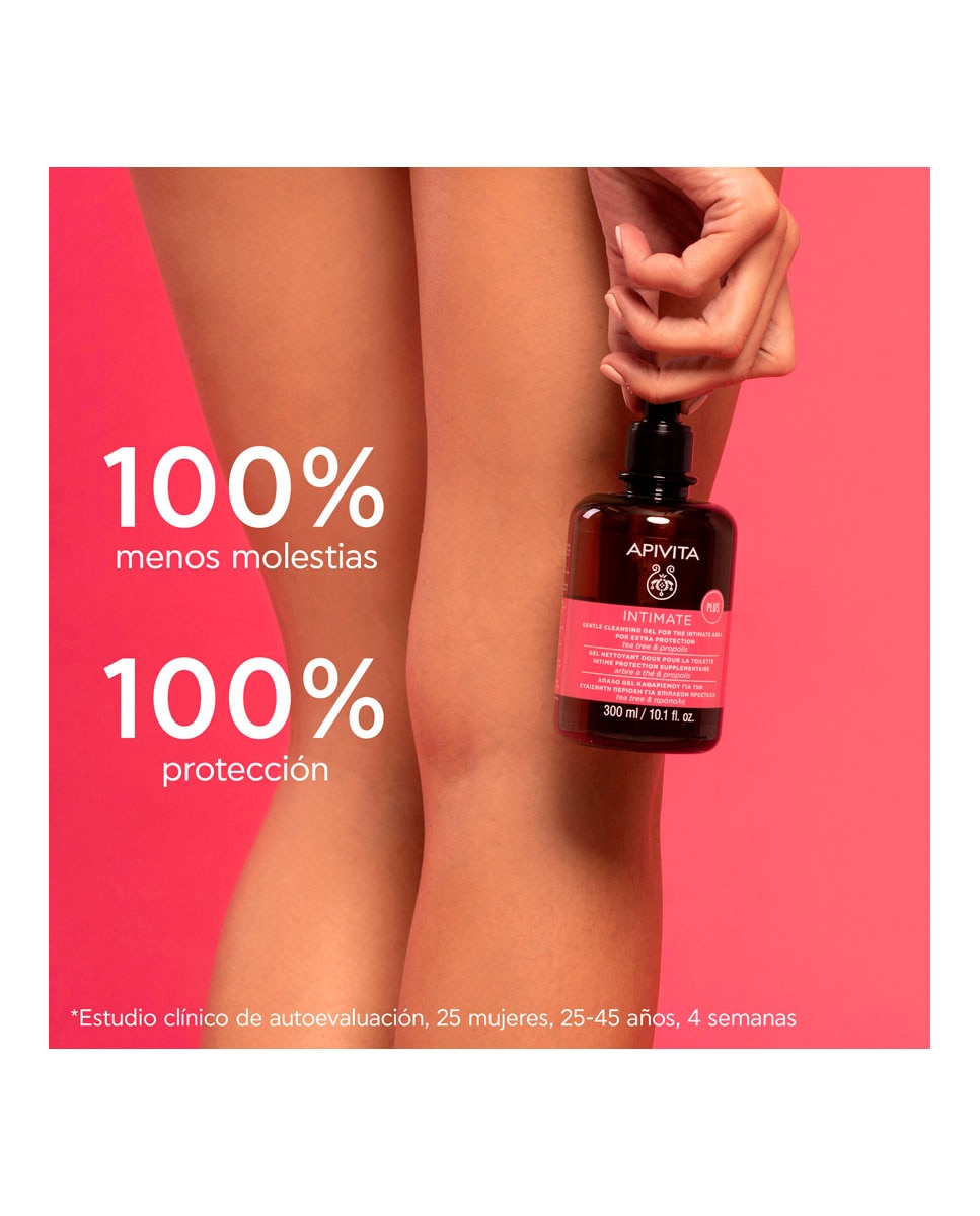 Gel Suave Higiene Íntima Protección Extra Apivita - 300 ml 4