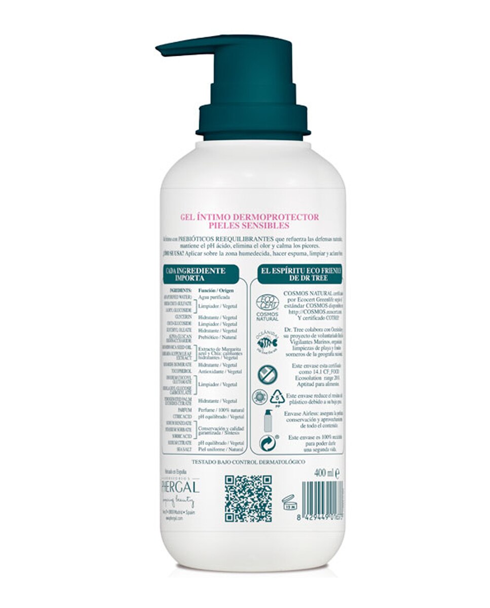 Gel Íntimo Natural Piel Sensible Dr. Tree - 200 ml 2