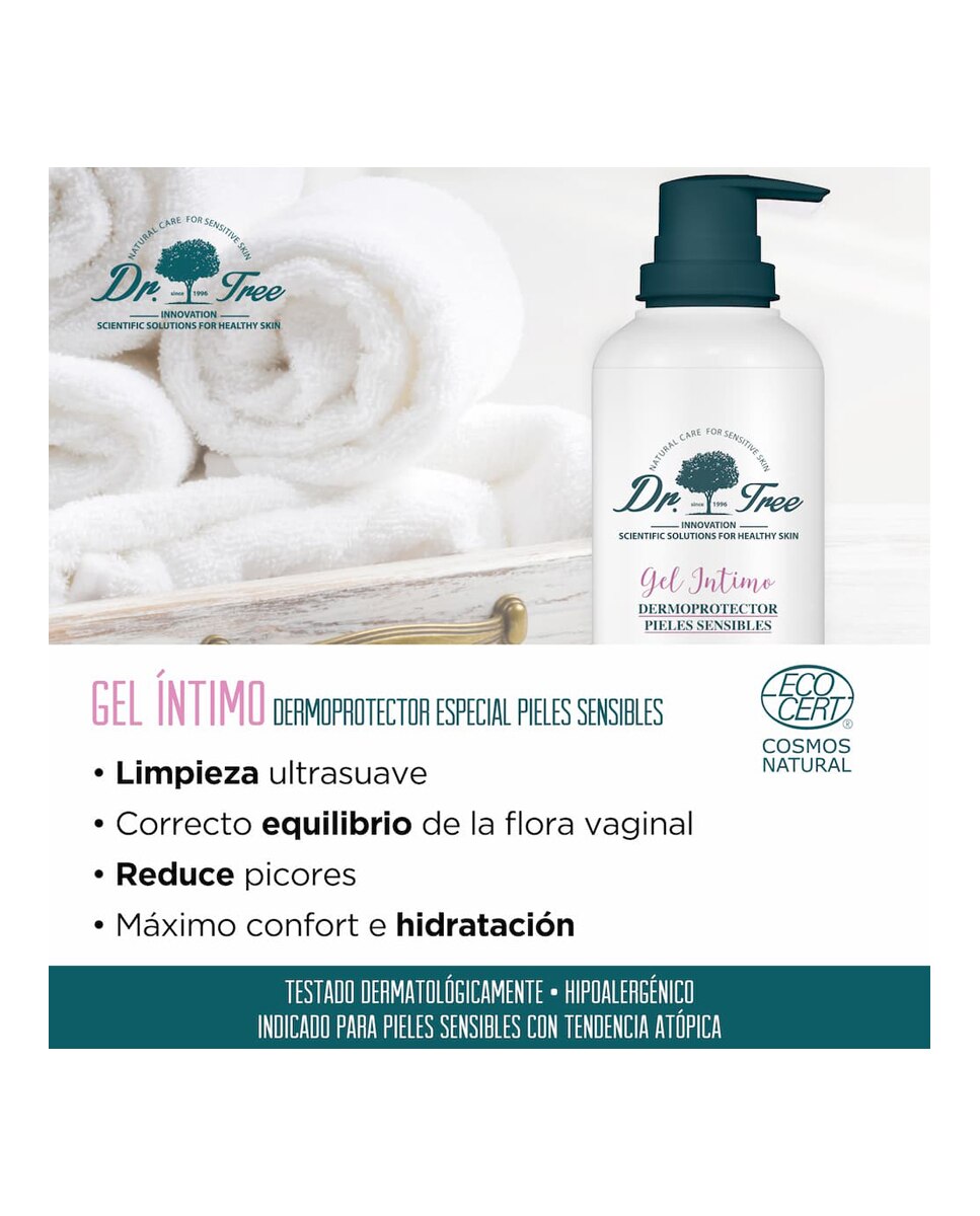 Gel Íntimo Natural Piel Sensible Dr. Tree - 200 ml 4