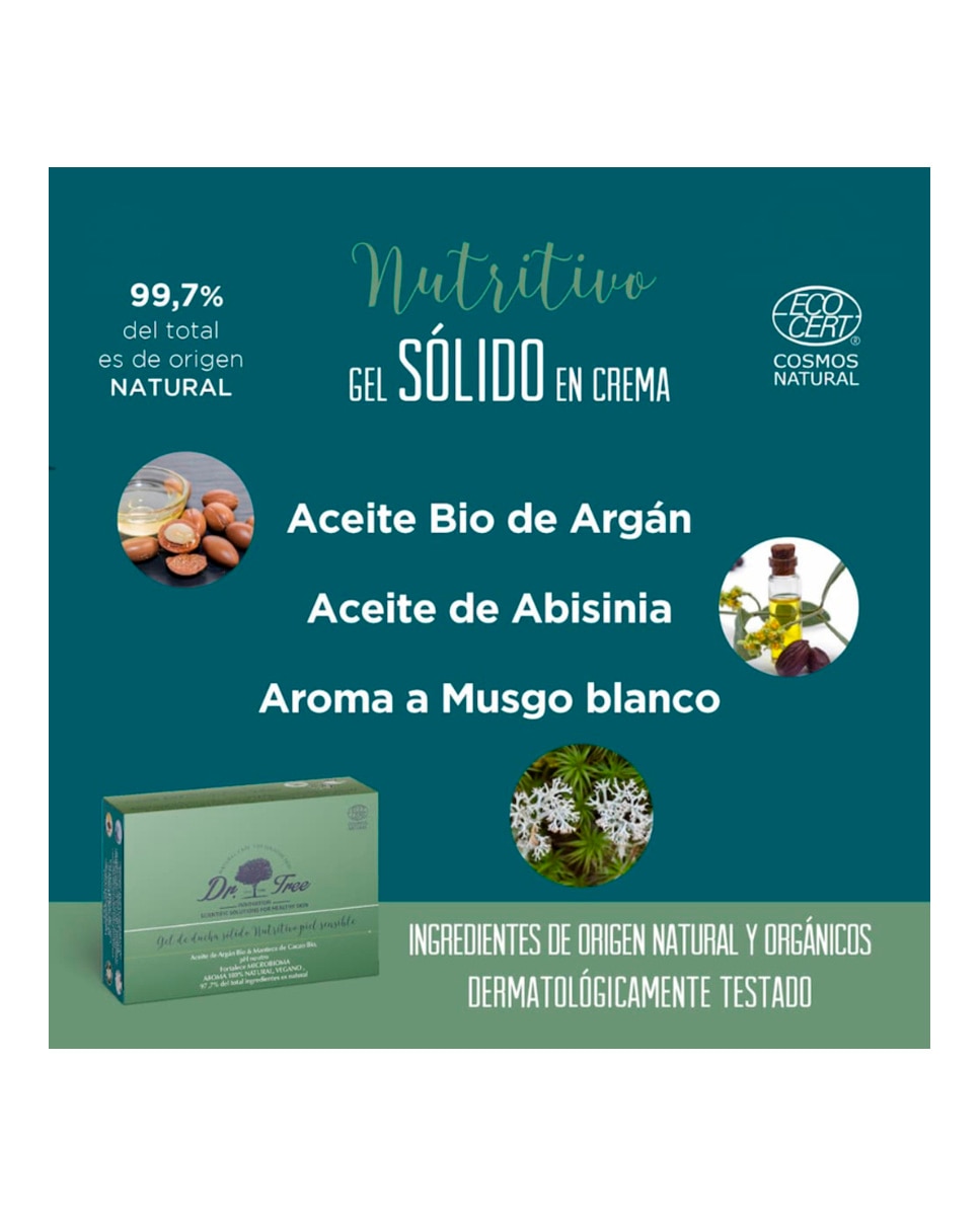 Gel Sólido Natural Nutritivo Piel Sensible Dr. Tree - 120 g 5