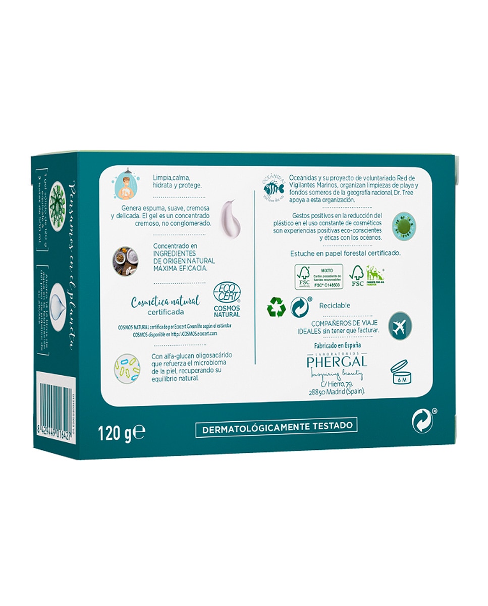 Gel Sólido Exfoliante Natural Piel Sensible Dr. Tree - 120 g 6