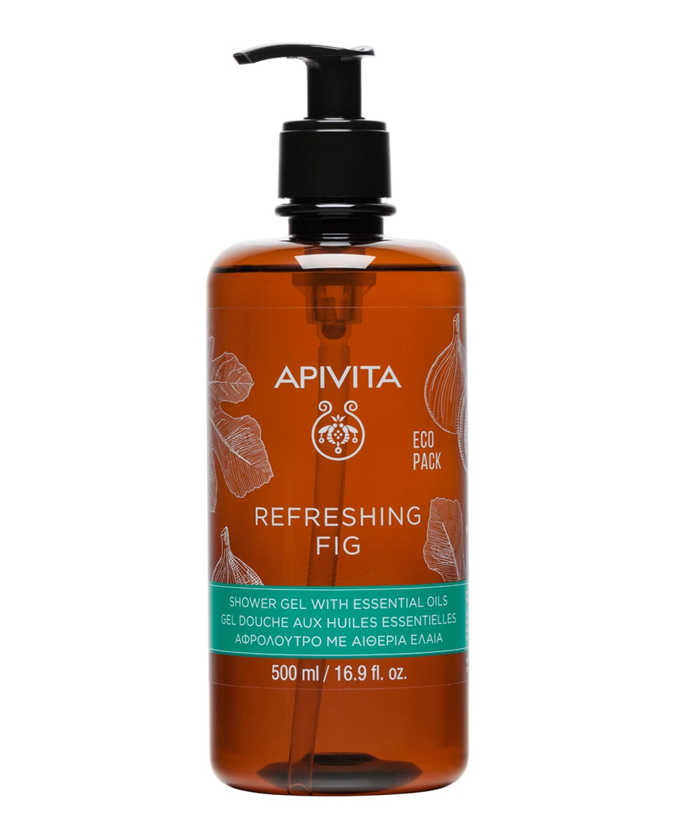 Gel De Baño Con Aceites Esenciales Refreshin G Fi G 500 Ml Apivita - 500 ml 1