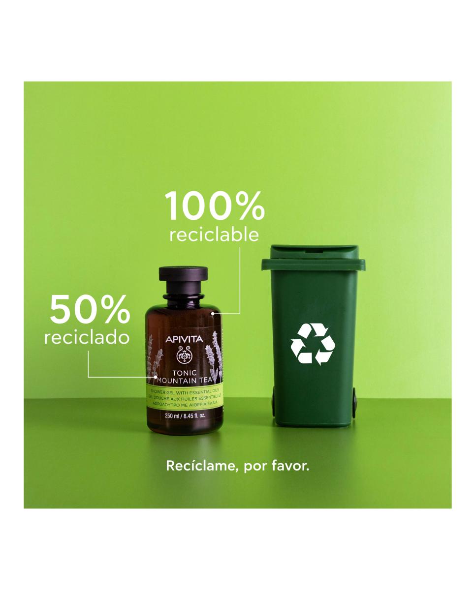 Gel De Baño Con Aceites Esenciales Mountain Tea Apivita - 250 ml 6