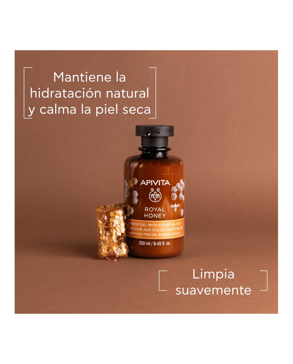 Gel De Baño Con Aceites Esenciales Royal Honey Apivita - 250 ml 2